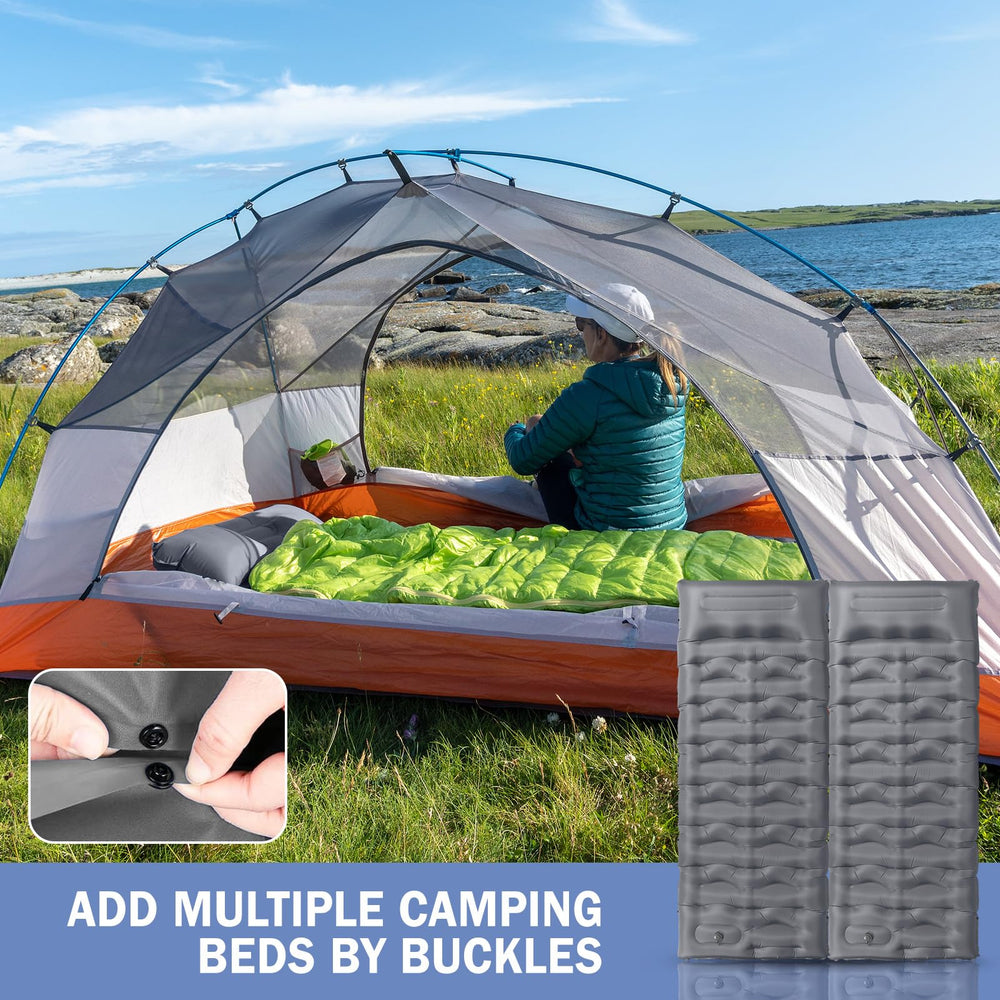 OUTTPLY Sleeping Pad water-resistant surface ideal for damp camps