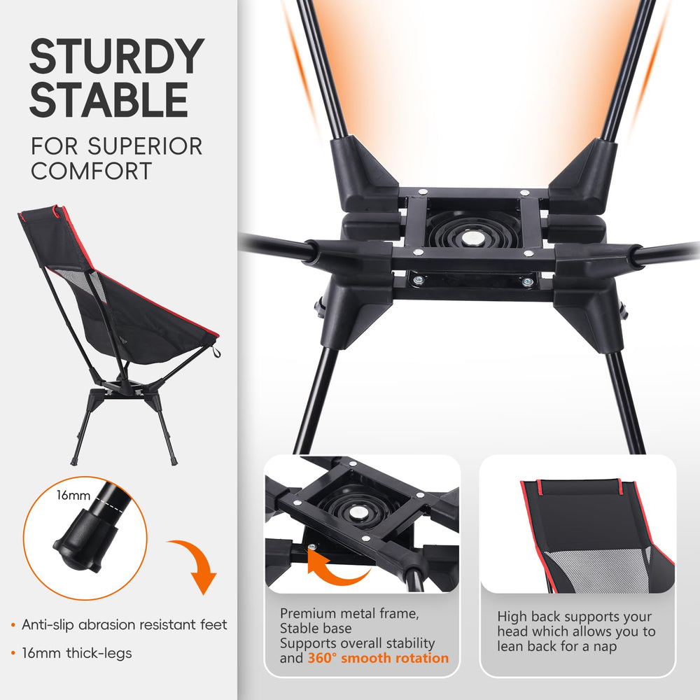 OUTTPLY swivel chair 360-degree swivel enables relaxed outdoor orientation.