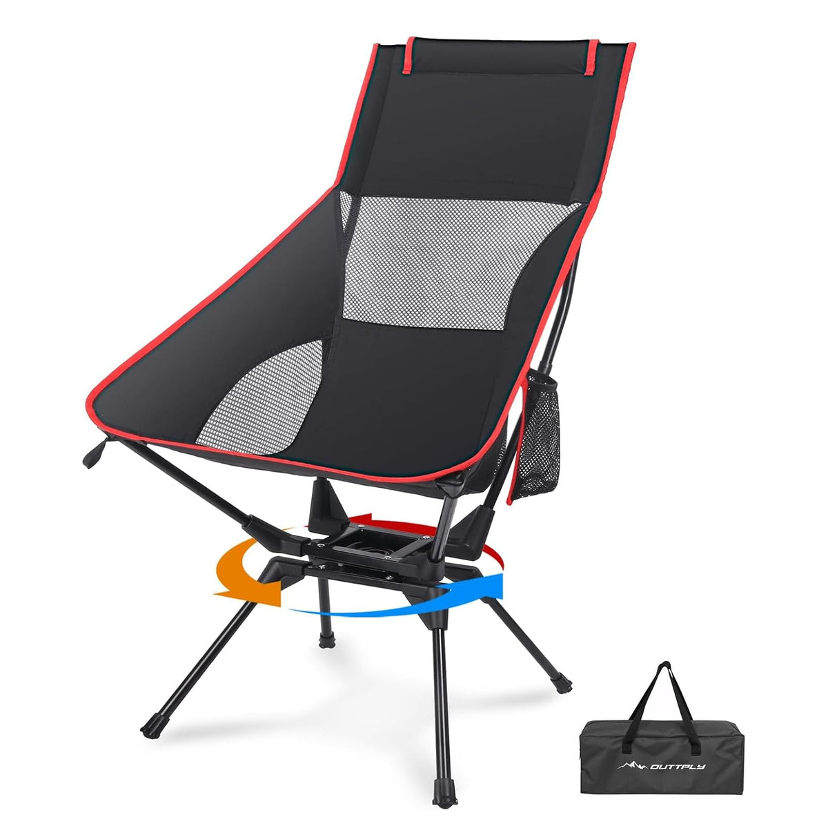 OUTTPLY swivel chair base rotatable for easy multi-directional viewing.