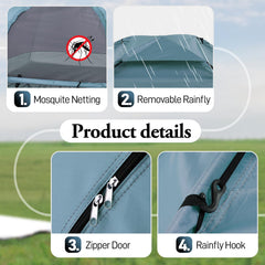 Outvita 4-person tent bottom waterproof keeps gear dry.
