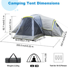 Outvita 8/10 person tent divider curtain provides private sleeping zones