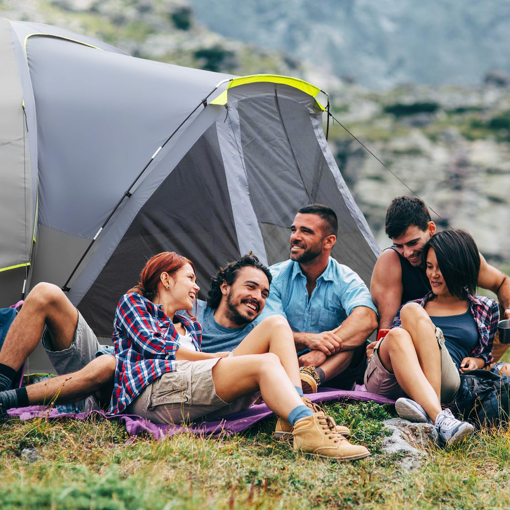 Outvita 8/10 person tent durable fiberglass poles for rugged use