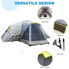 Outvita 8/10 person tent front shade area for lounging