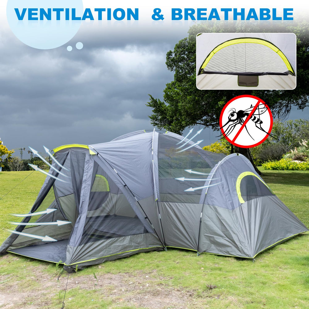 Outvita 8/10 person tent PU1500mm waterproof keeps interior dry