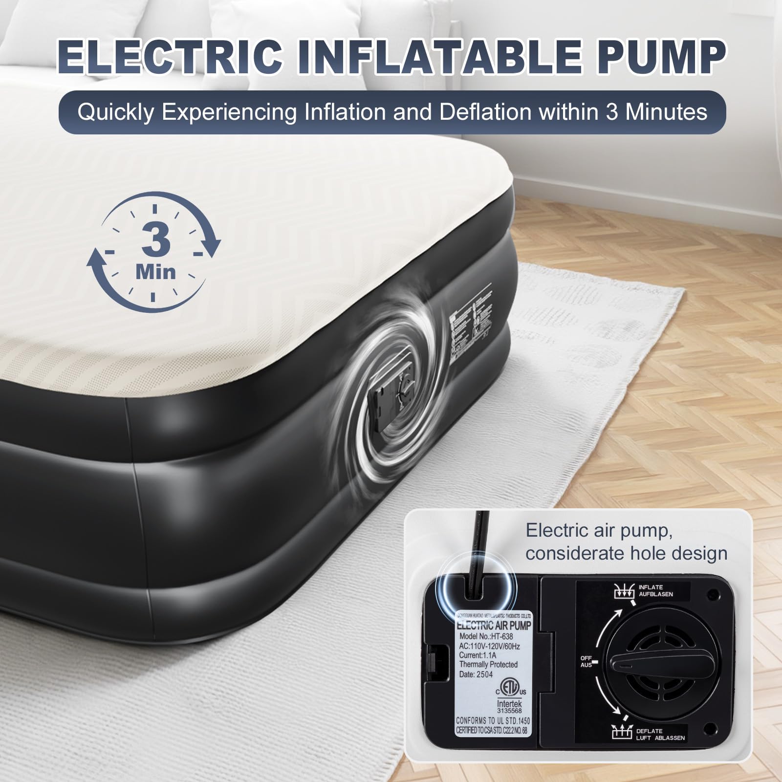 Outvita anti-slip bottom keeps mattress secure during use