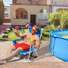 Outvita beach chair with four tilt angles for relaxed camping lounging