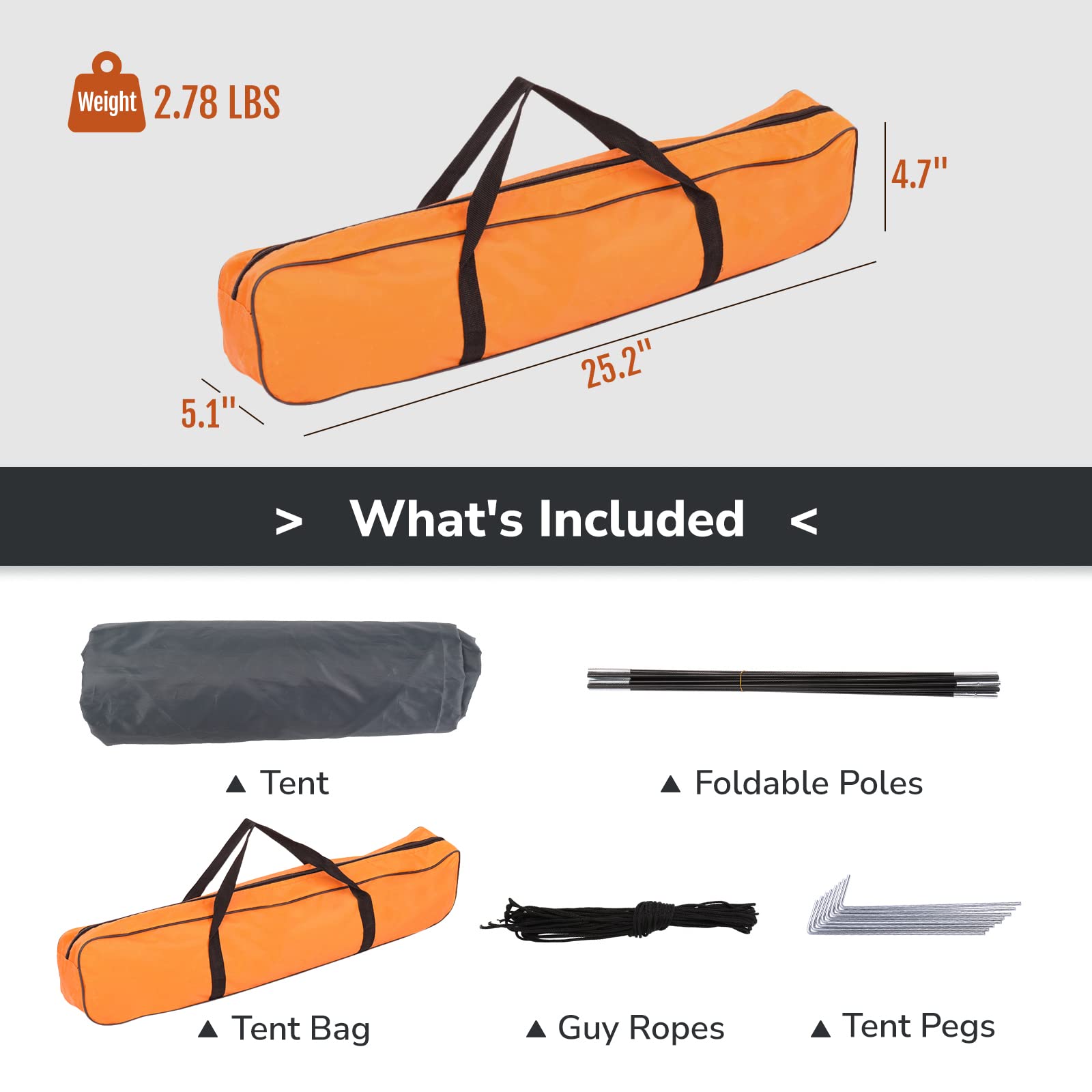 Outvita Camping Dome Tent inner mosquito gauze keeps bugs out