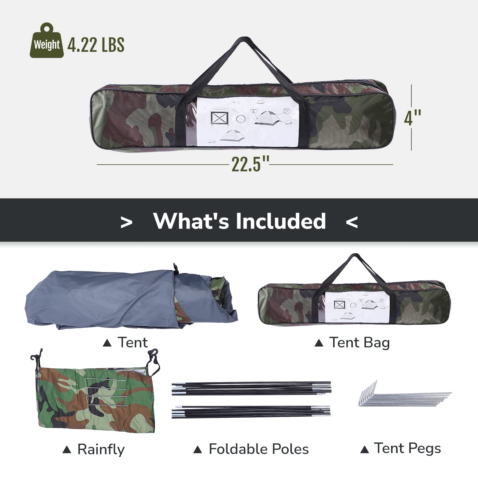 Outvita camping dome tent spacious interior supports gear and comfort on trips.