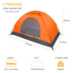 Outvita Camping Dome Tent front ventilation door for airflow and views