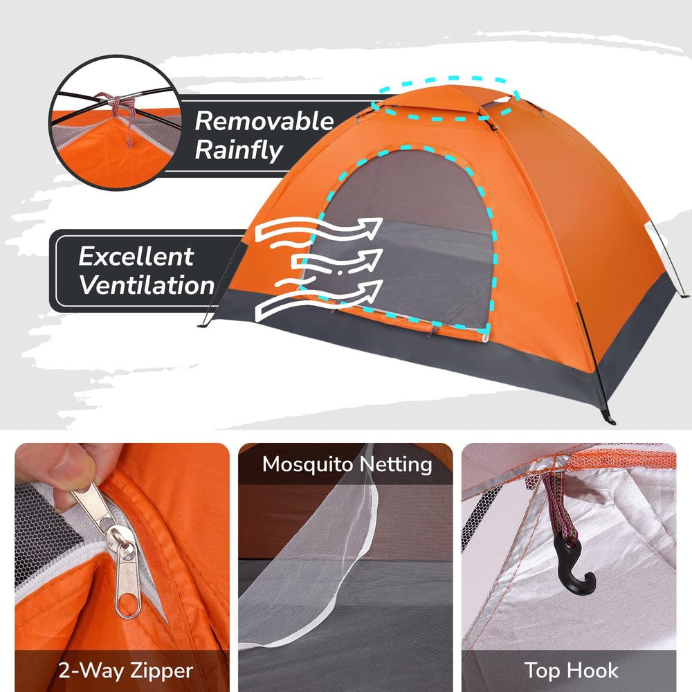 Outvita Camping Dome Tent waterproof fabric keeps you dry in light rain