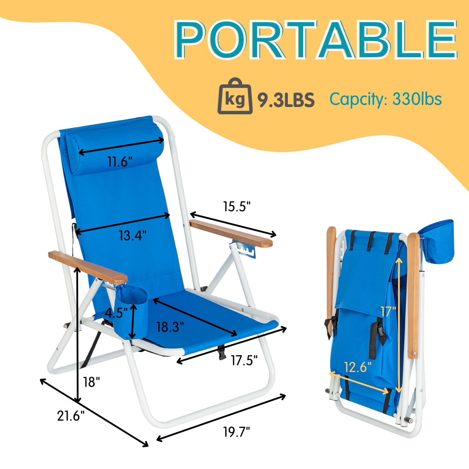 Outvita chair with cup holder keeps drinks within reach at events
