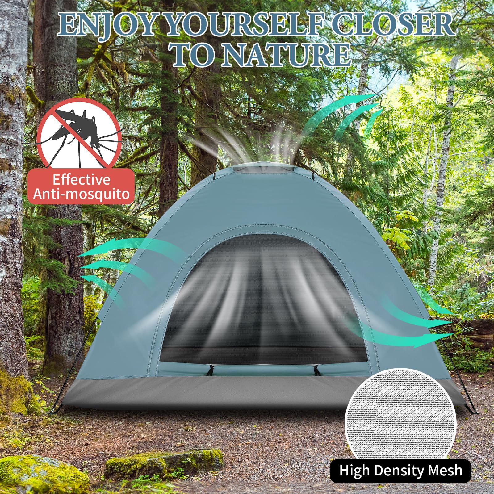 Outvita dome tent frame poles setup shows quick assembly stability.