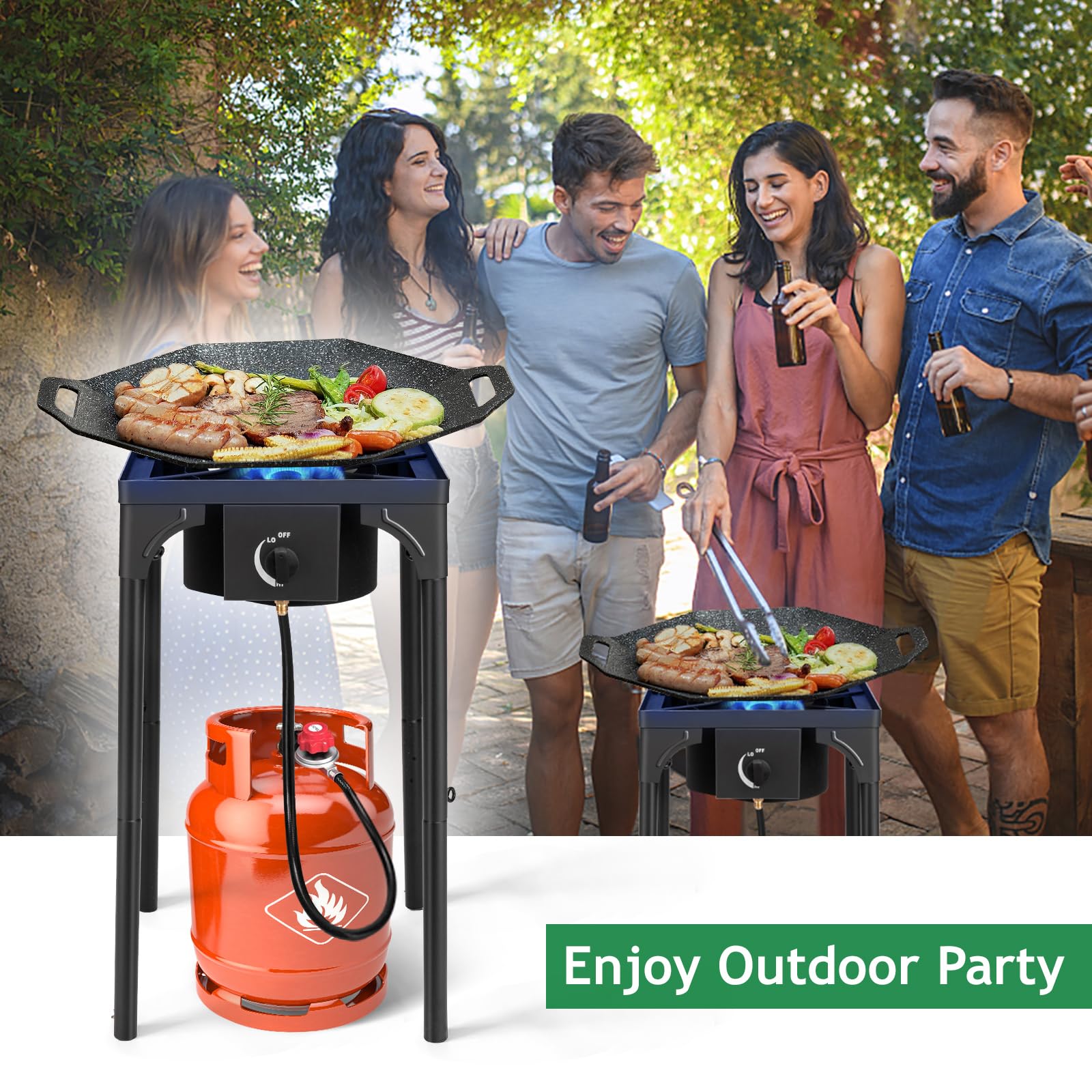 Outvita durable iron-body stove built for rugged outdoor use.