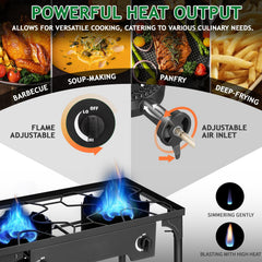 Outvita durable iron construction offers sturdy stability in rugged outdoor use.