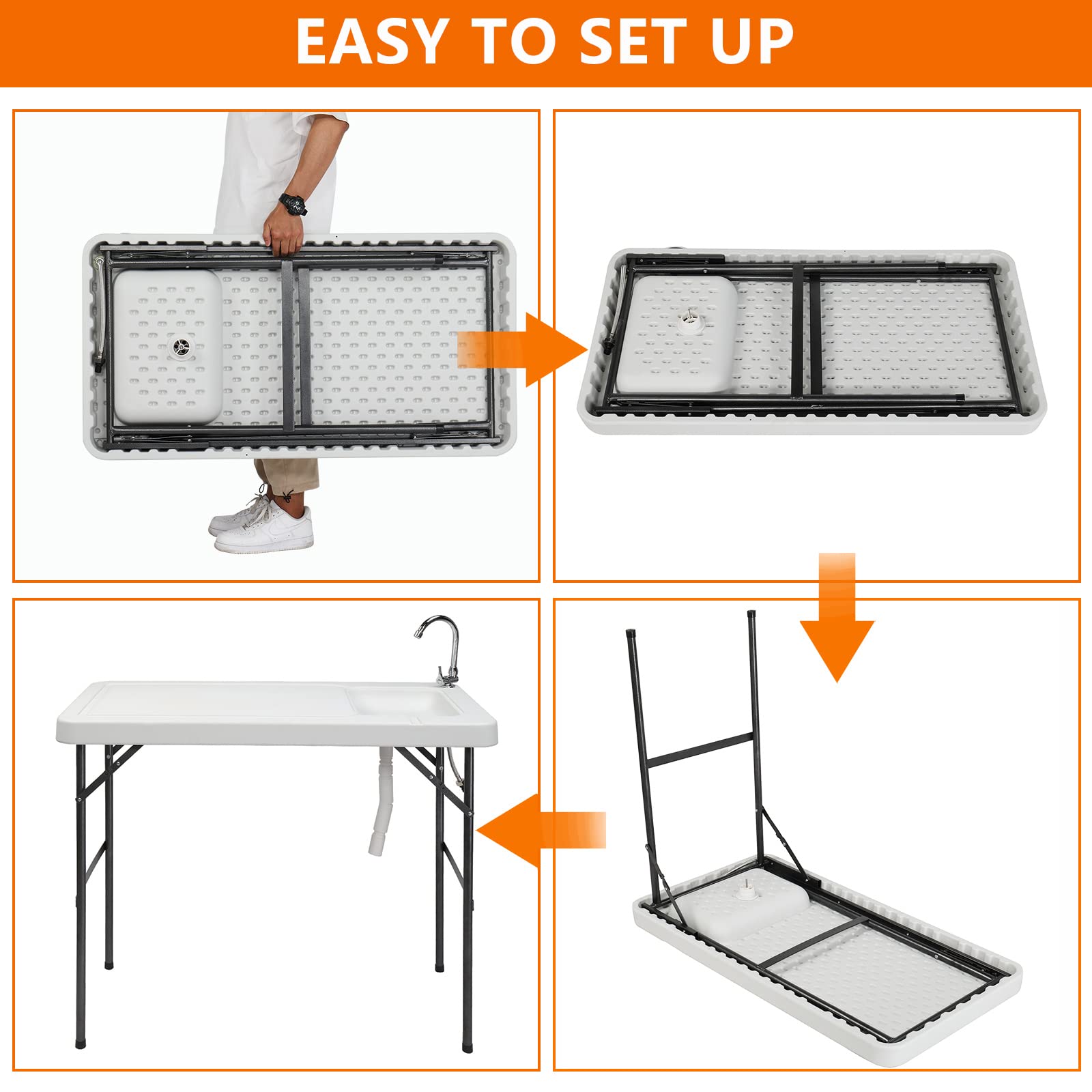 Outvita Fish Cleaning Table outdoor-use design for fishing trips
