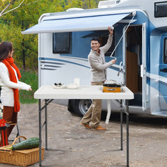 Outvita Fish Cleaning Table portable setup at campsite