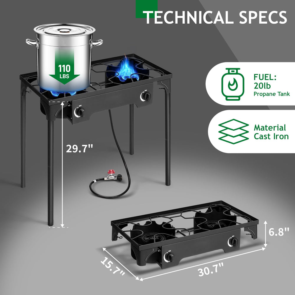 Outvita high-pressure regulator provides precise heat control during cooking.