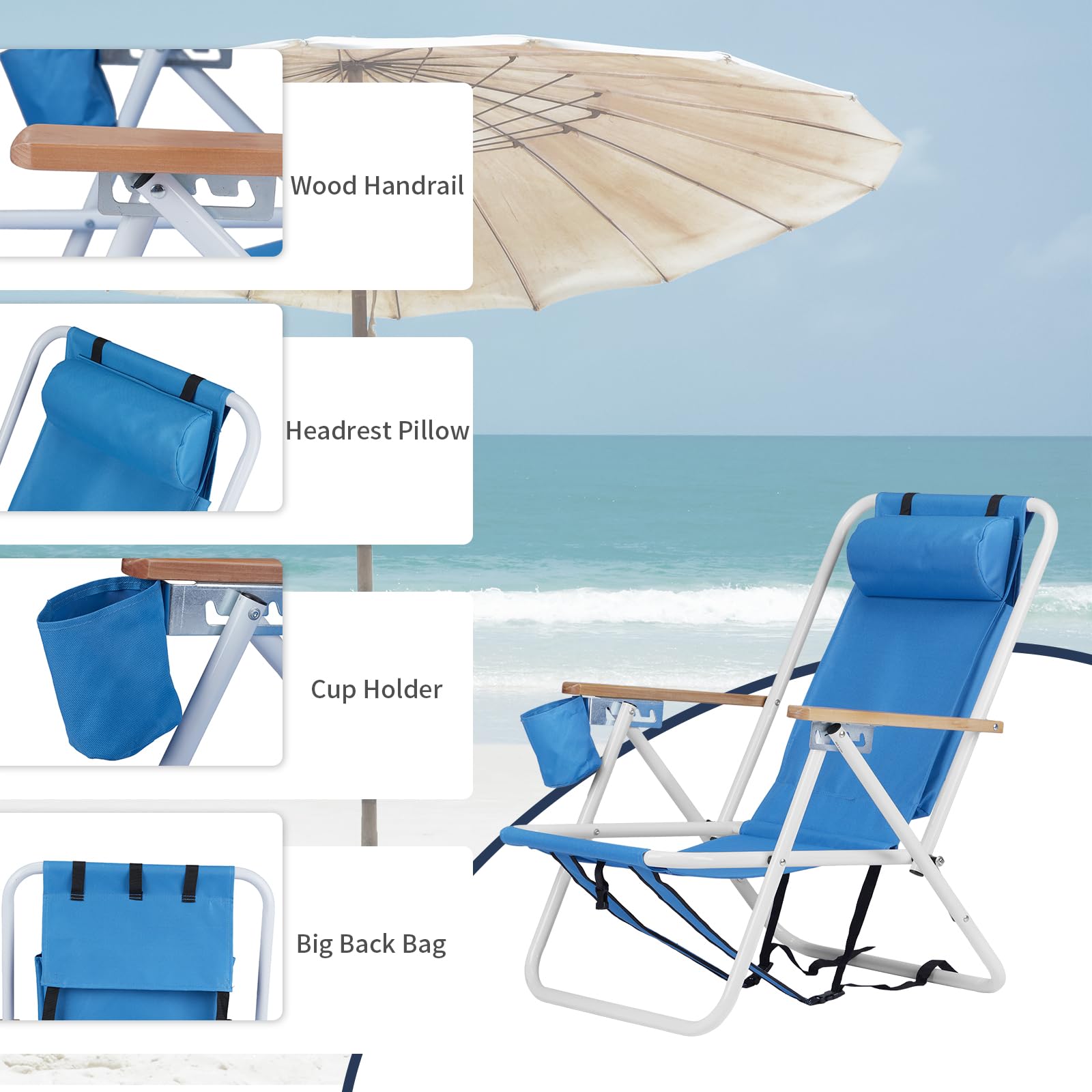 Outvita portable chair ideal for travel, camping, and festivals