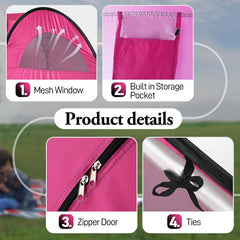 Outvita outdoor shower tent 74 inches tall ensures full-body privacy on site.