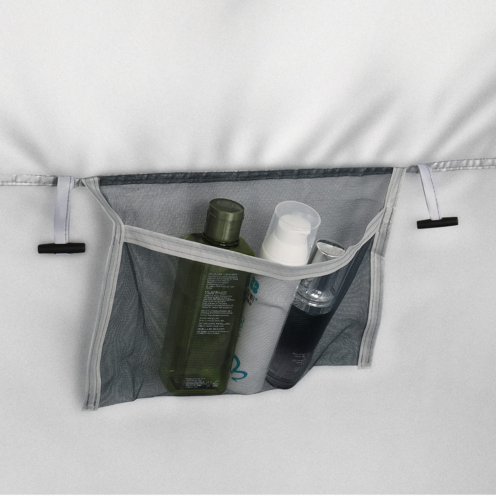 Built-in storage pocket keeps essentials within reach outdoors.