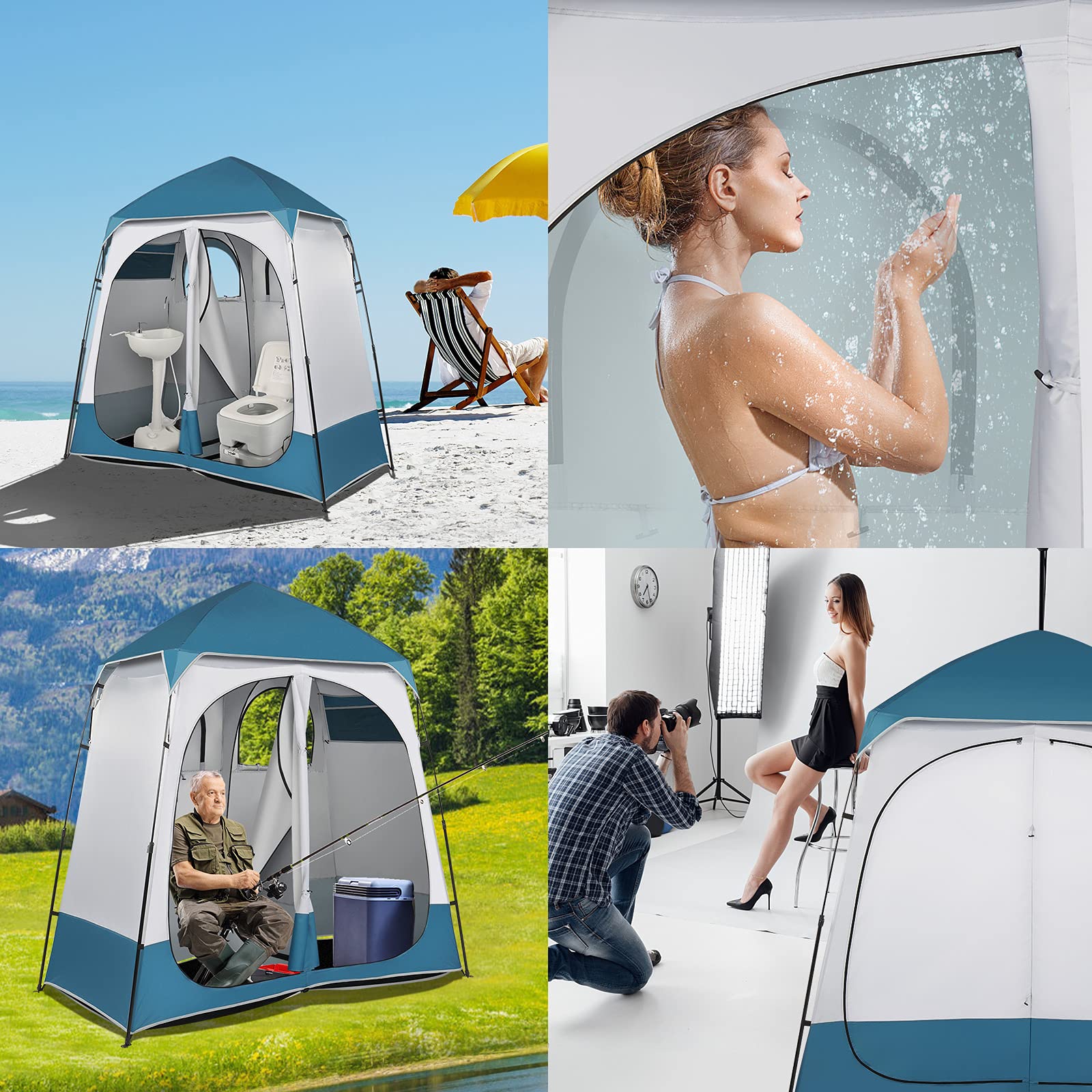 Thickened waterproof fabric with quick drainage for outdoor use.