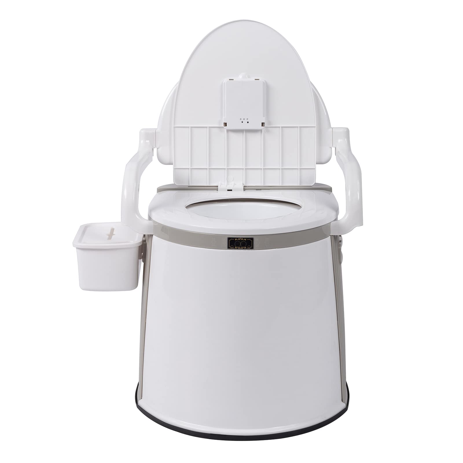 Outvita portable toilet compact design saves space on boats and vans.