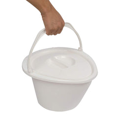 Outvita portable toilet detachable bucket highlights easy cleaning and waste management.
