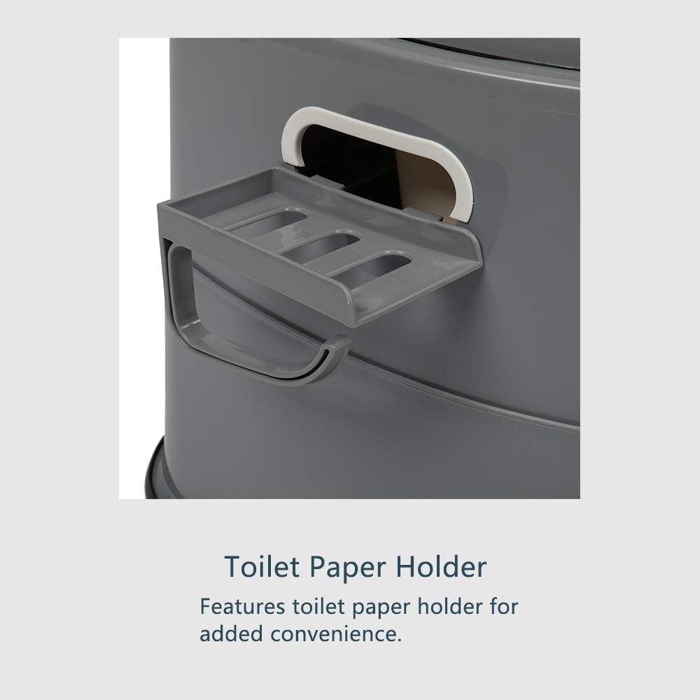 Outvita portable toilet double-sealed lids prevent leaks during travel.