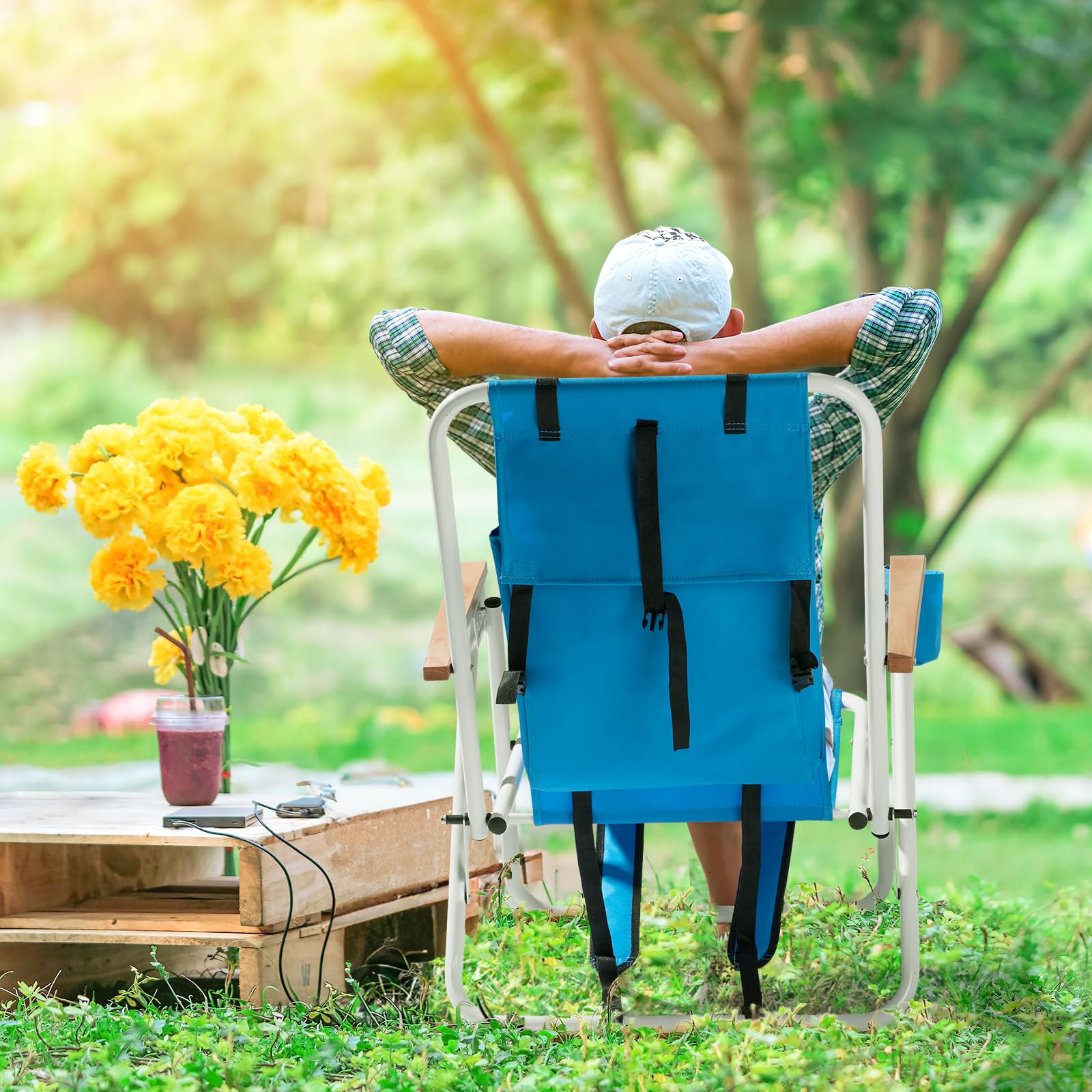 Outvita compact chair fits in trunks for fast setup outdoors