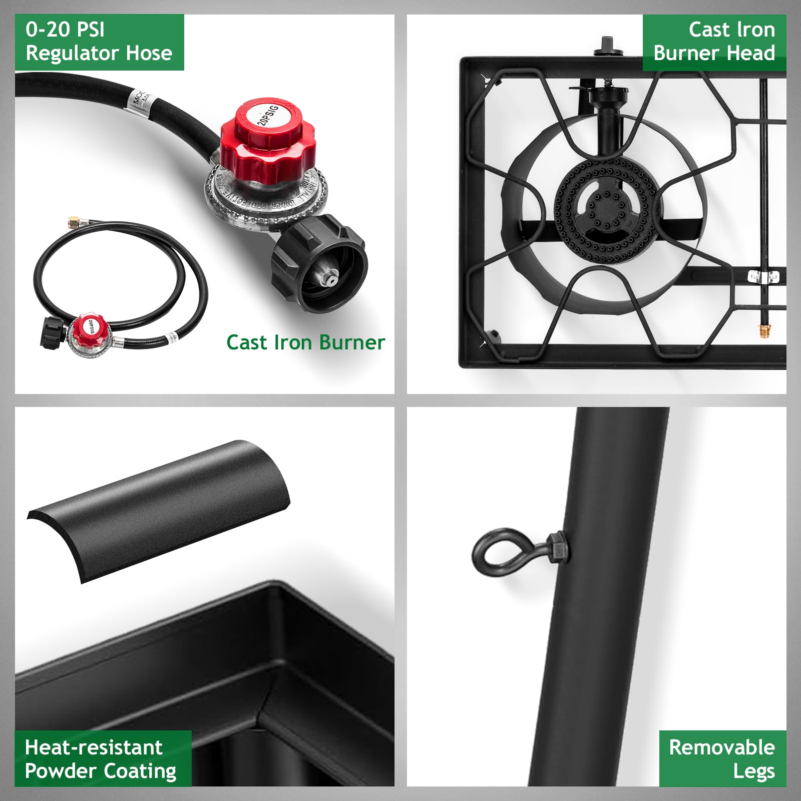 Outvita dual burners let you simmer and fry simultaneously.
