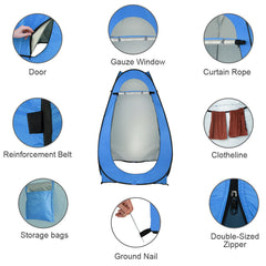 Outvita spacious interior privacy tent for comfortable changes.