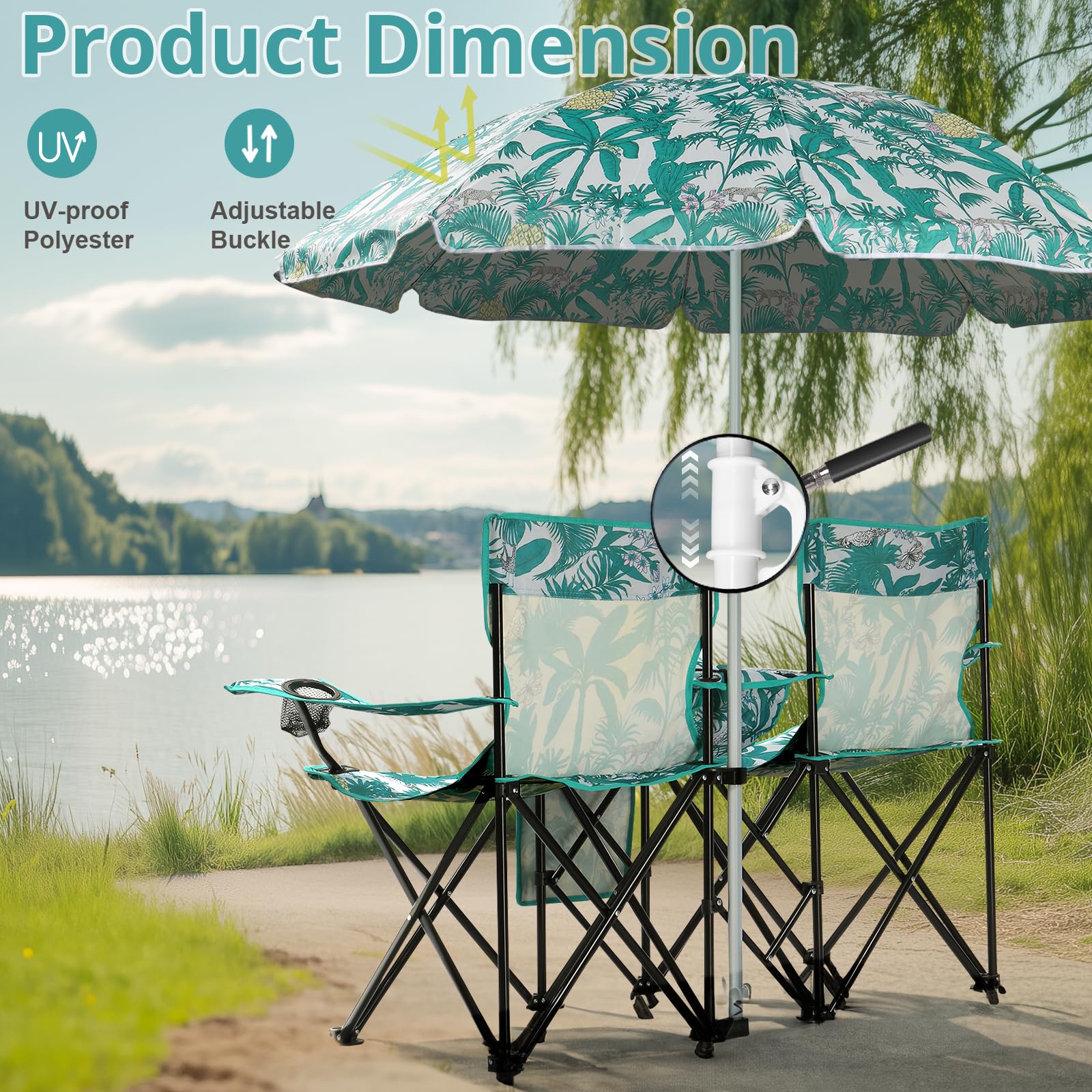 Outvita sturdy steel frame supports two people securely