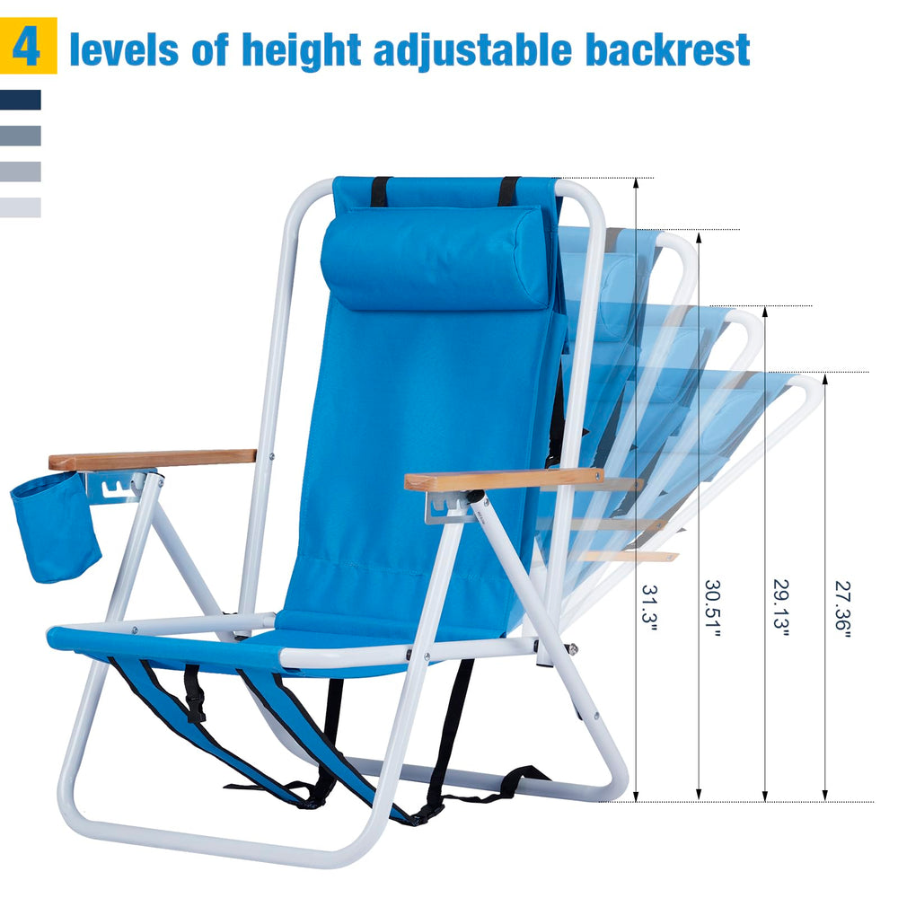 Outvita sturdy steel frame provides stable seating on lawn, sand, or grass