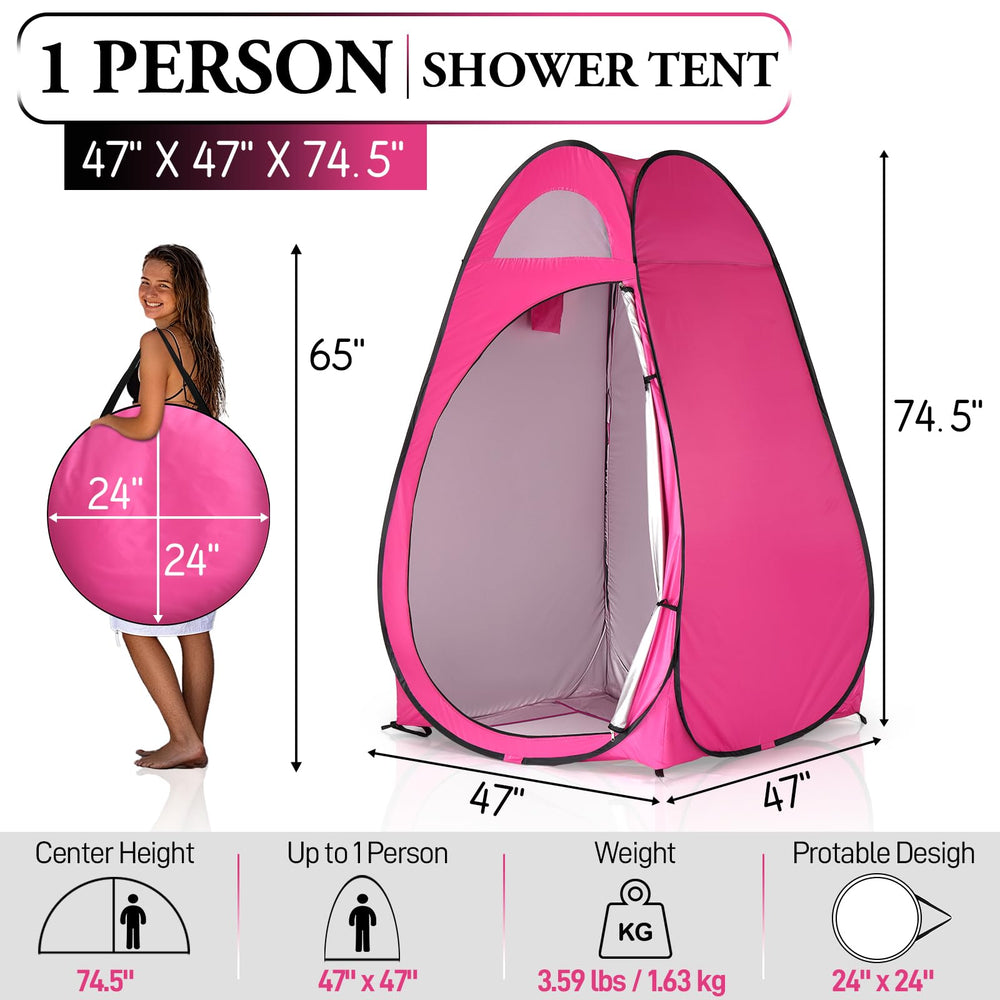 Outvita toilet tent for camping offers portable, private bathroom space.