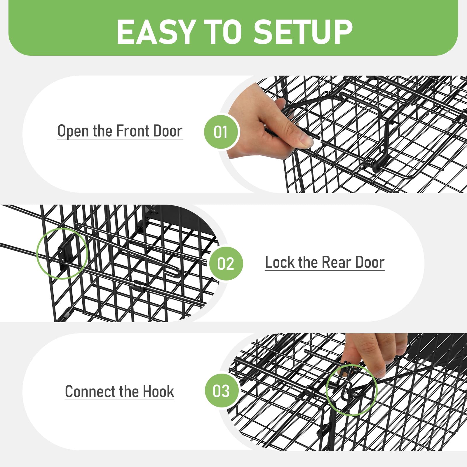 Outvita included camouflage cover and trap kit enables quick, ready setup