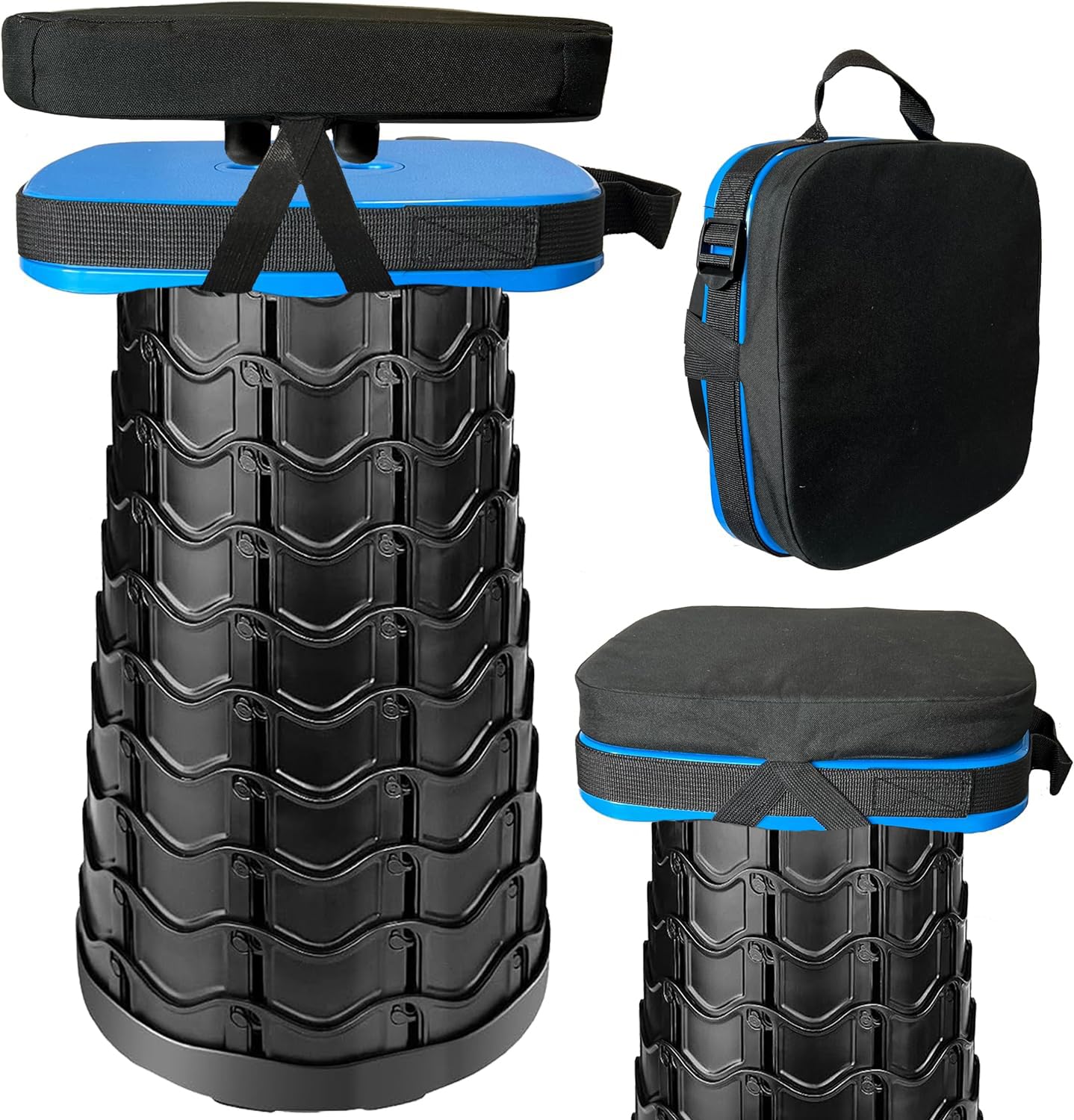 Outward Gear collapsible square stool ready for camping and travel use