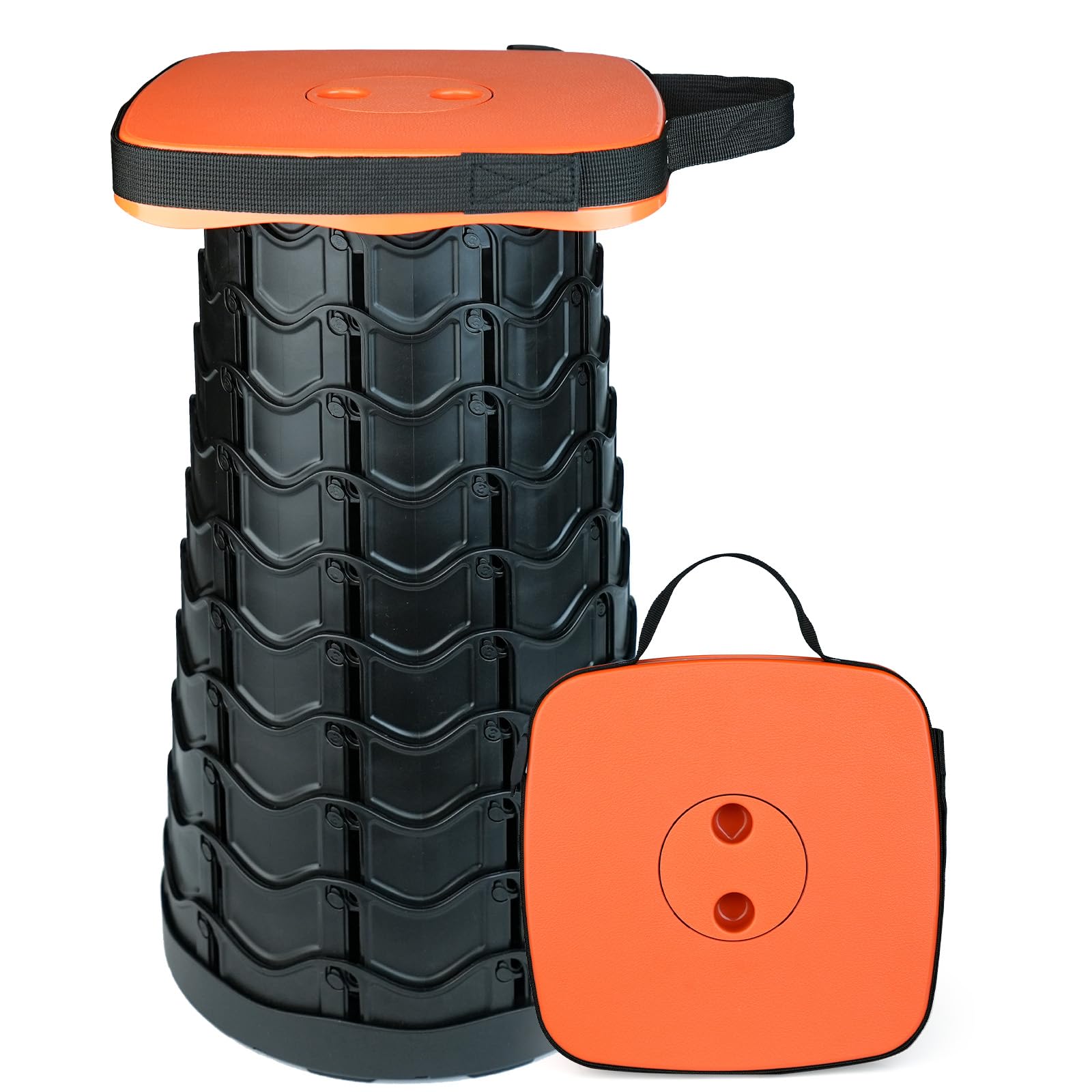 Outward Gear upgraded collapsible stool base shows stability for outdoor seating