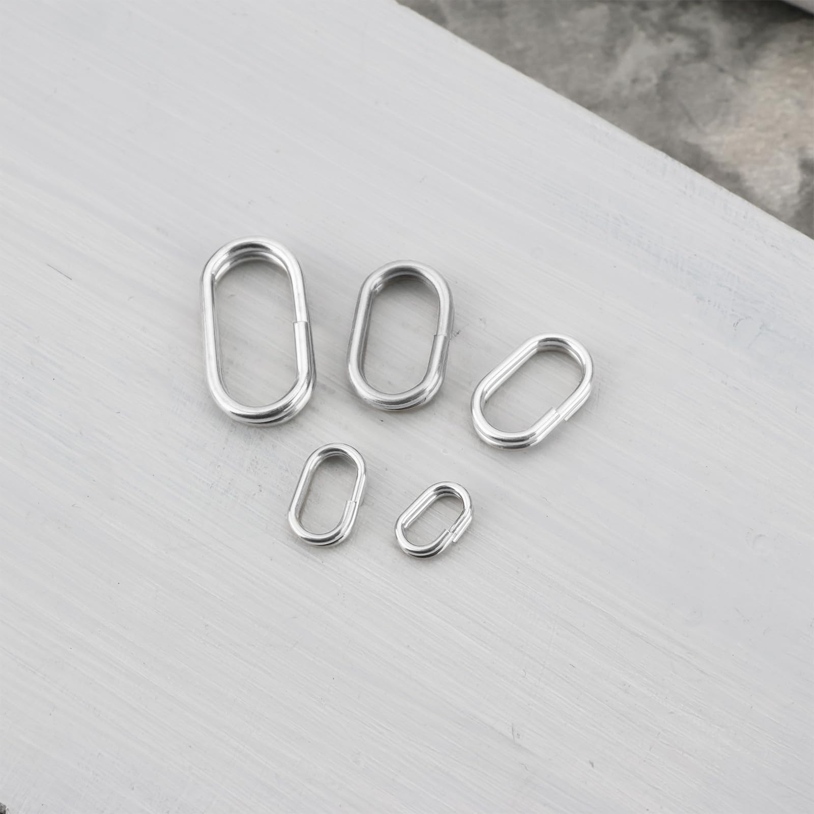 Oval stainless steel split ring 10x19mm – 30pcs