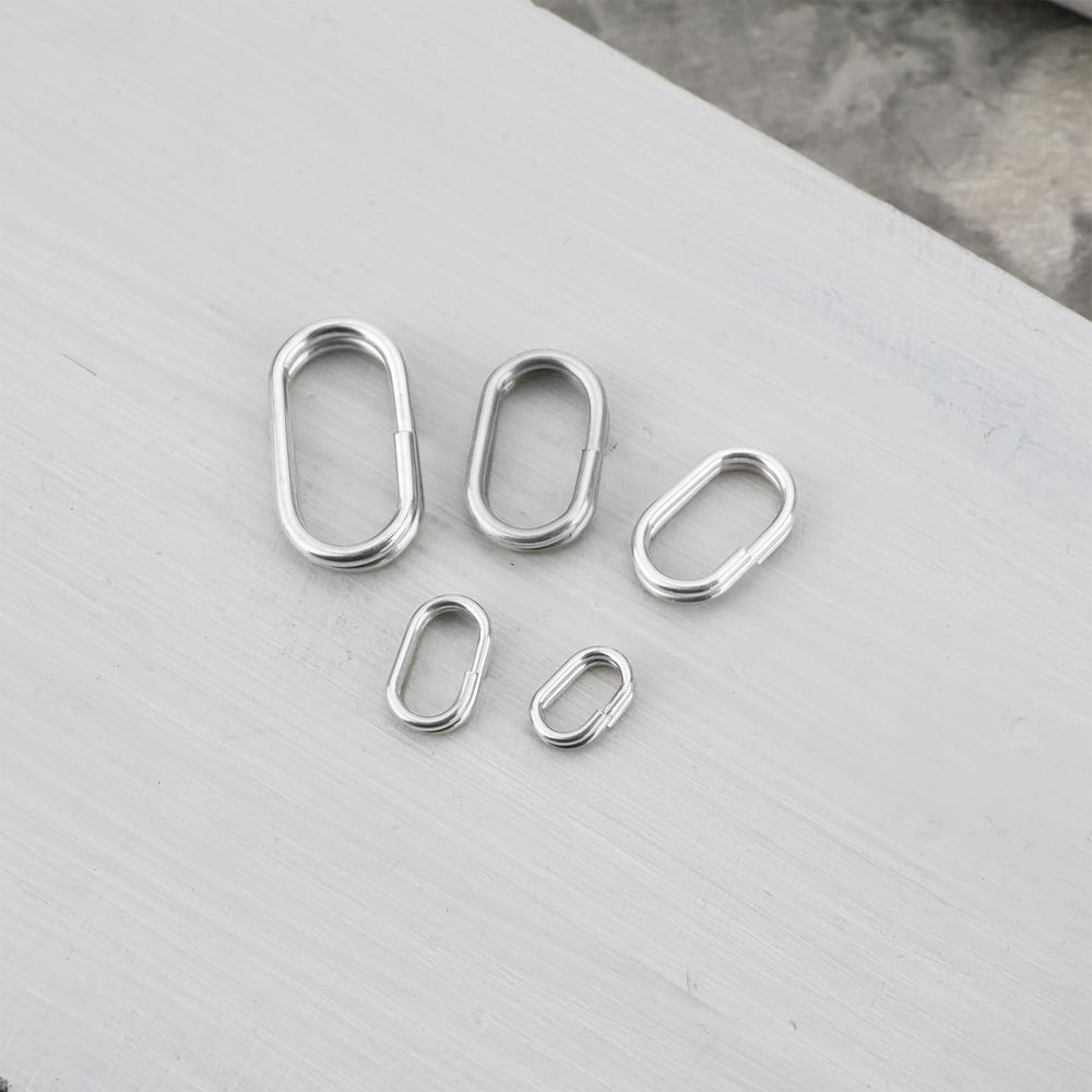 Oval stainless steel split ring 10x19mm – 30pcs