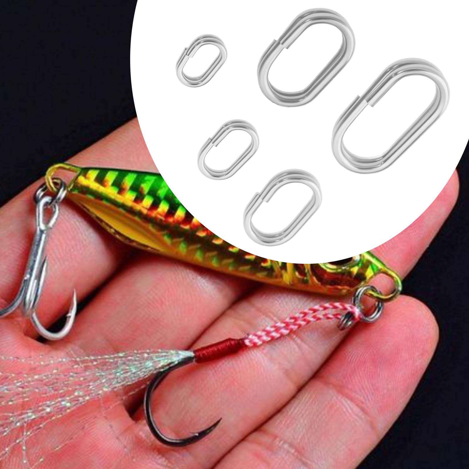 Oval stainless steel split ring 6x10mm – 30pcs