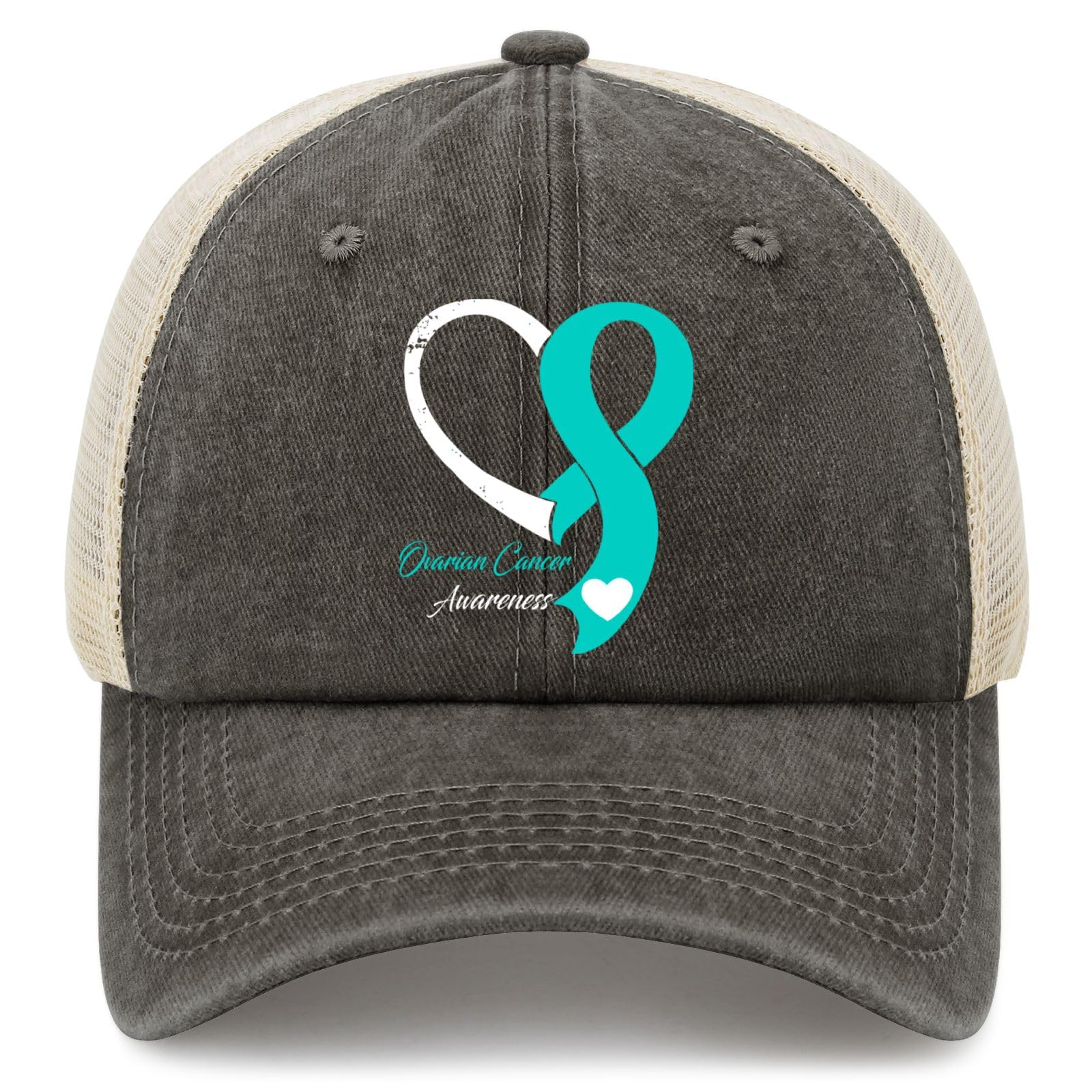 Ovarian cancer awareness hat front view