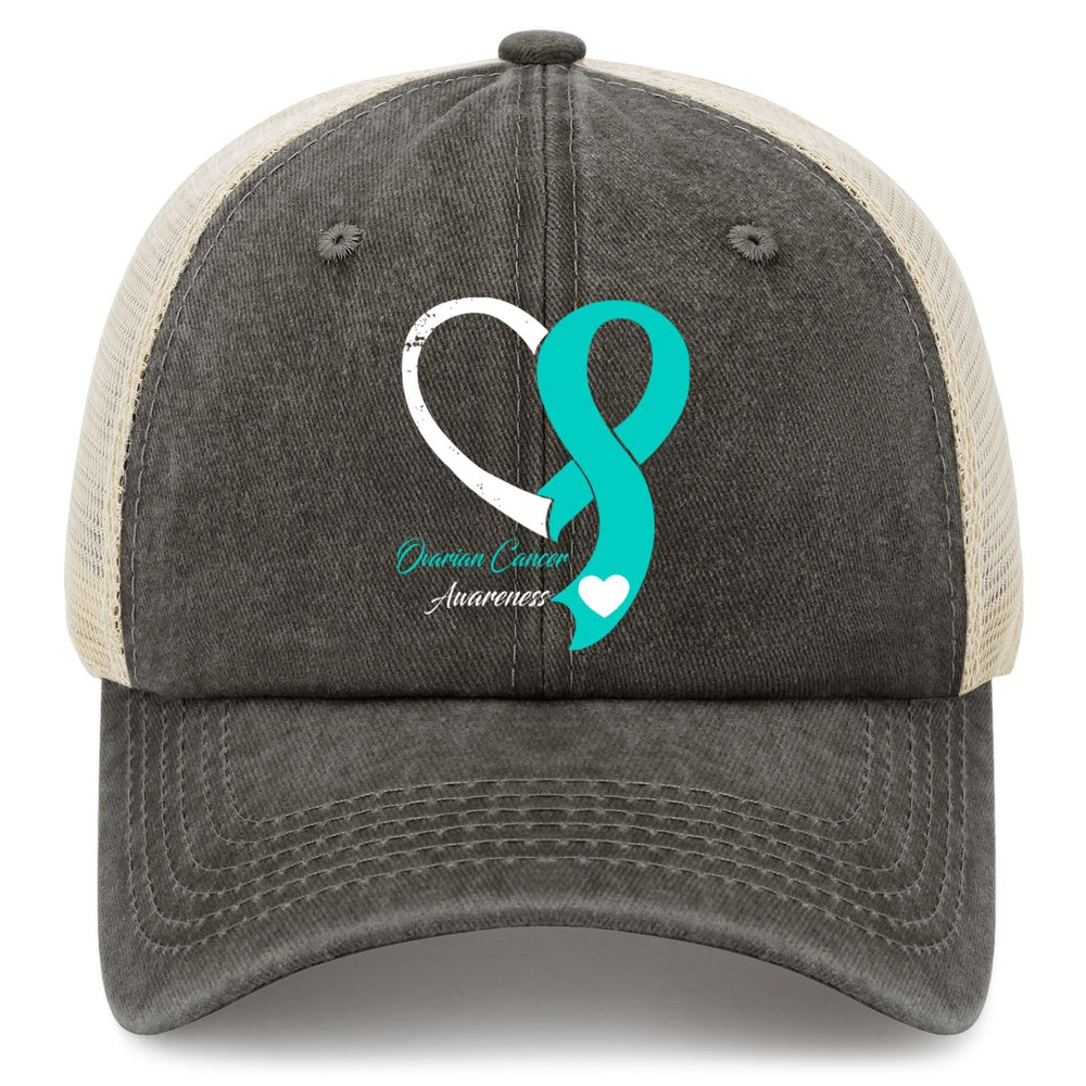 Ovarian cancer awareness hat front view