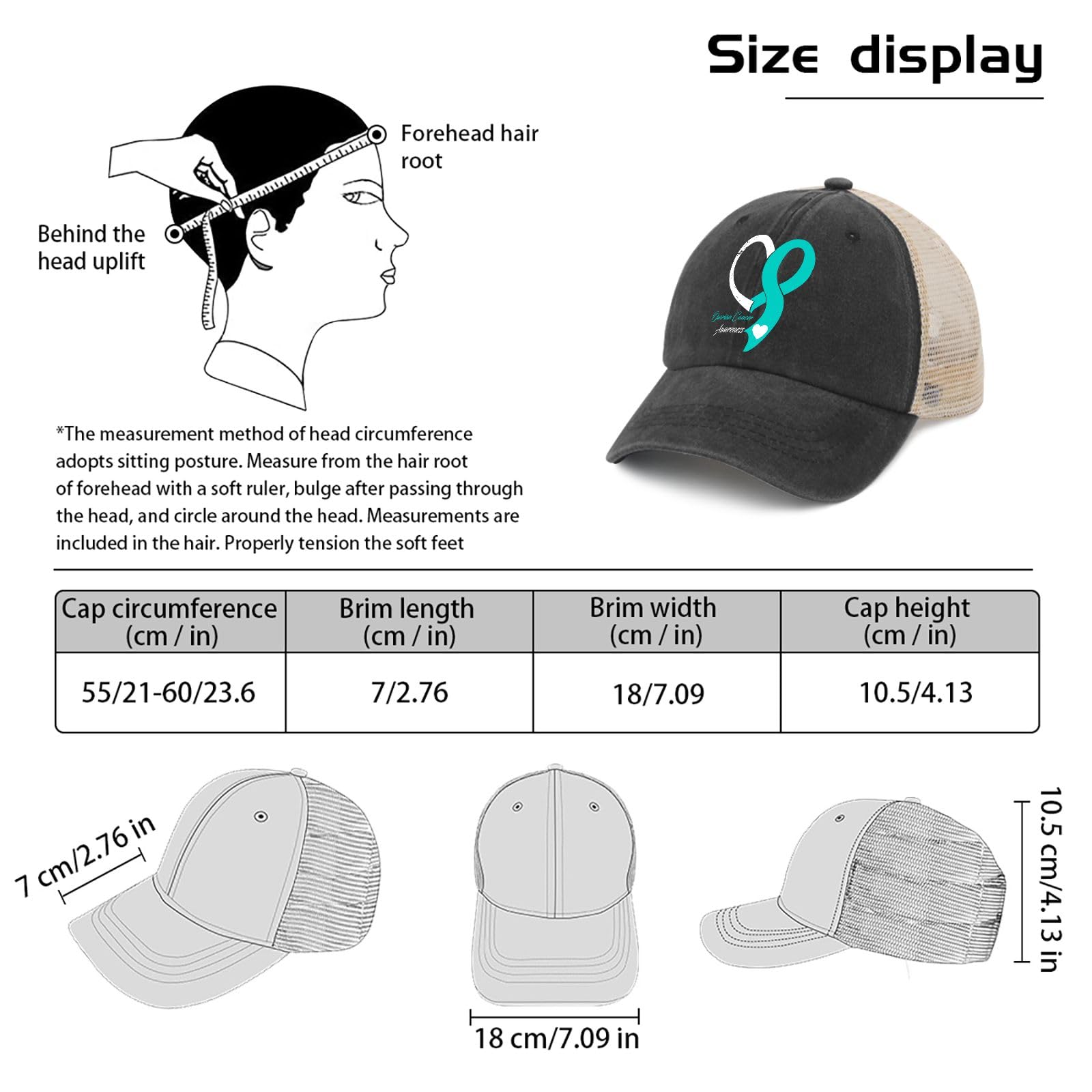 Hat color options display