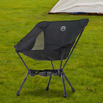 Overland Vehicle Systems Compact Camping Chair frame extended for comfortable seating.