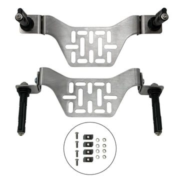 Overland Kitted Stealth Folding MaxTrax rail mount in compact folded form for clutter-free storage.