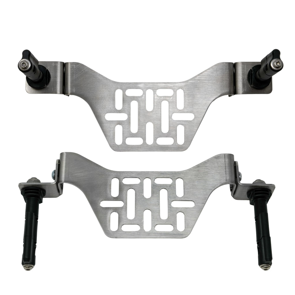 Overland Kitted Stealth Folding MaxTrax roof rack mount – rugged, modular design for versatile roof setups.