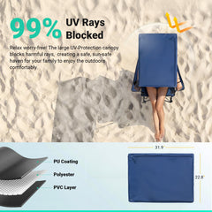 Overmont Beach Chair ergonomic high-back supports posture during long poolside lounging.