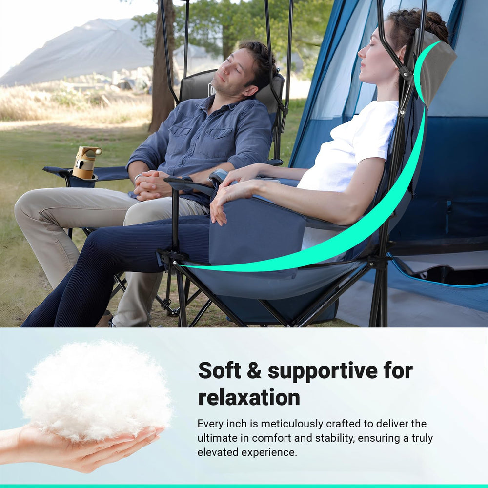 Overmont Beach Chair side pockets organize essentials within arm's reach.
