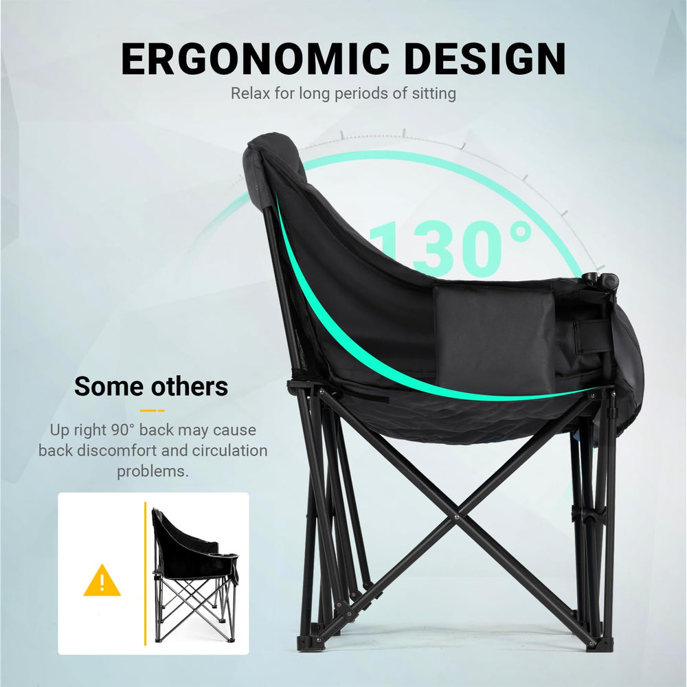 Overmont camping chair durable fabric 800D resists wear for long-lasting outdoor comfort.