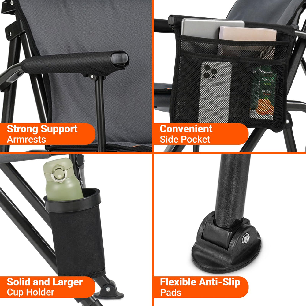 Overmont chair supports up to 450 pounds with sturdy frame